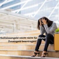 Arbeitslosengeld reicht für Miete nicht: Was tun? 4 Wenn das Arbeitslosengeld nicht für die Miete reicht, kann Zusatz-Geld beantragt werden.