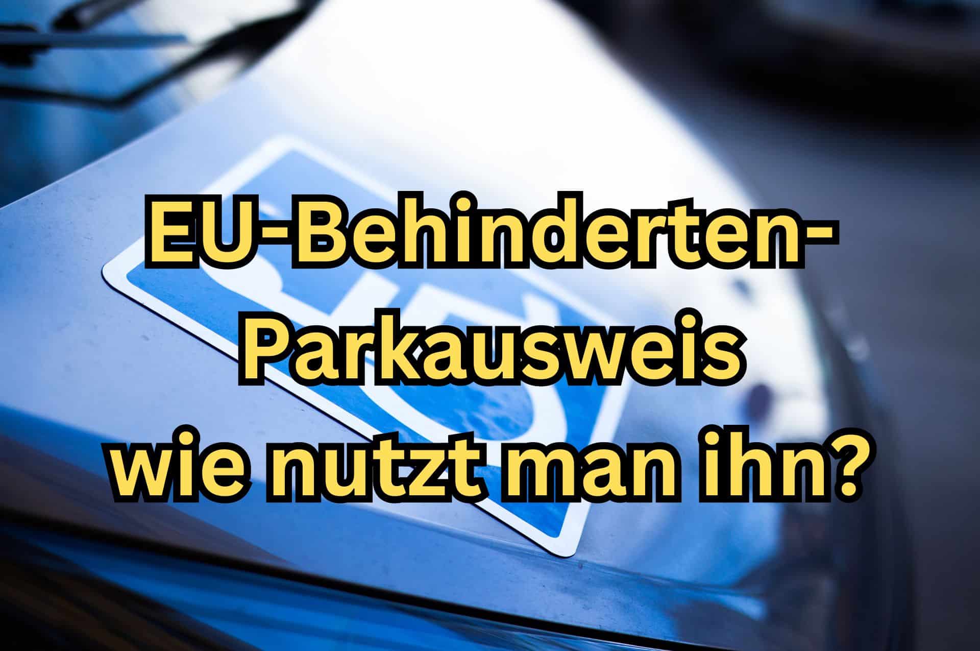 Wer kann einen Behindertenparkplatz nutzen? Und wie?