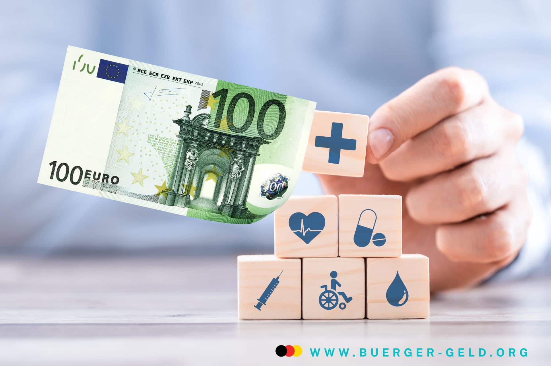 Kranken- und Rentenversicherung 2025: Steigende Beiträge für Gutverdiener 2 Geld wird auf Würfel plaziert, die Krankenversicherung sympolisieren