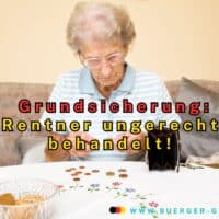 Bürgergeld vs. Grundsicherung: Ungerechte Unterschiede für Rentner? 5 rentnerin strickt und hat münzen auf dem Tisch liegen