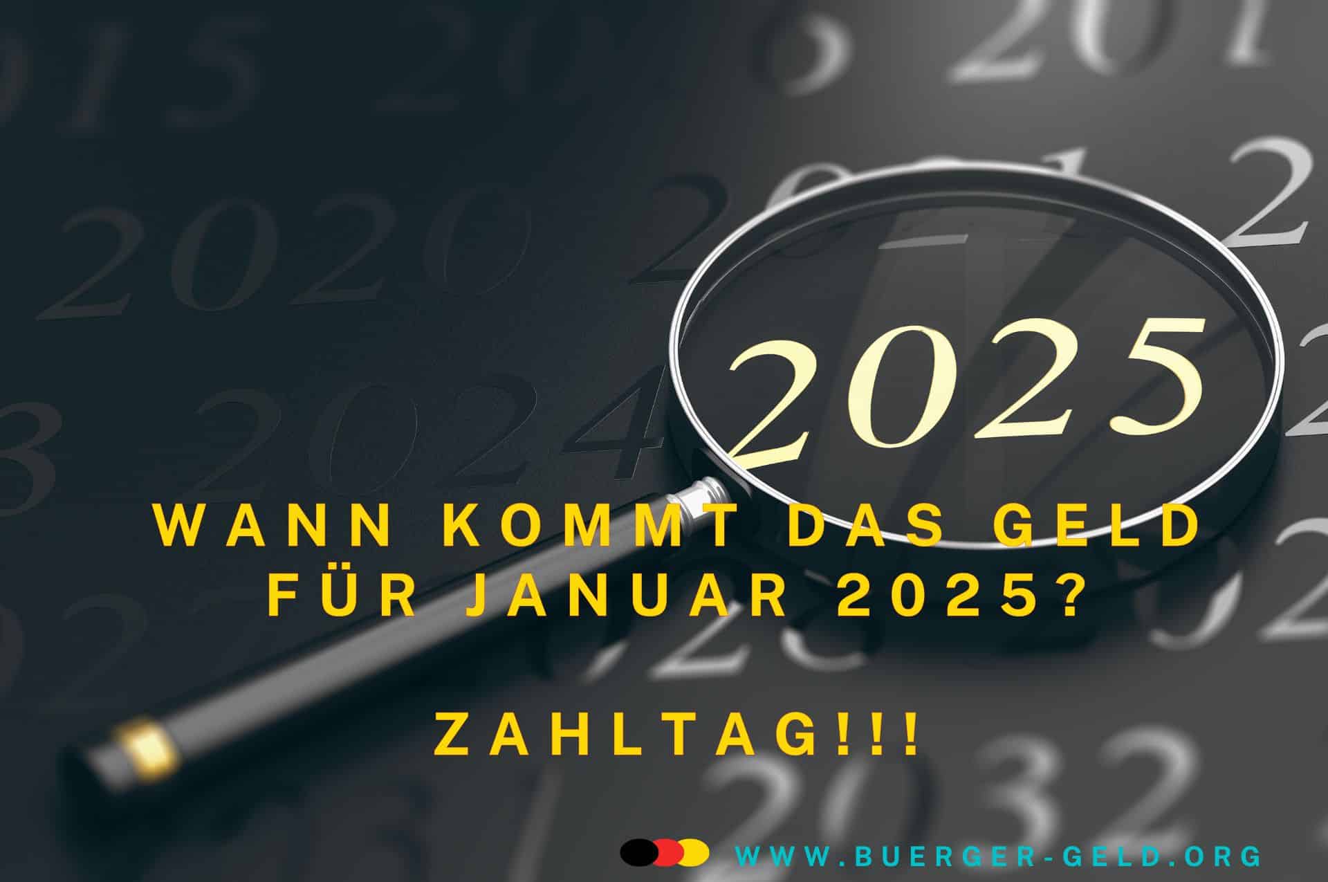 Lupe liegt auf der Zahl 2025