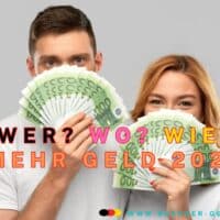 Finanzielle Neuerungen 2025: Kindergeld, Mindestlohn & Sozialabgaben im Überblick | Bürgergeld bleibt stabil 4 Mann und Frau verstecken Gesicht hinter Fächer aus 100 Euro Scheinen