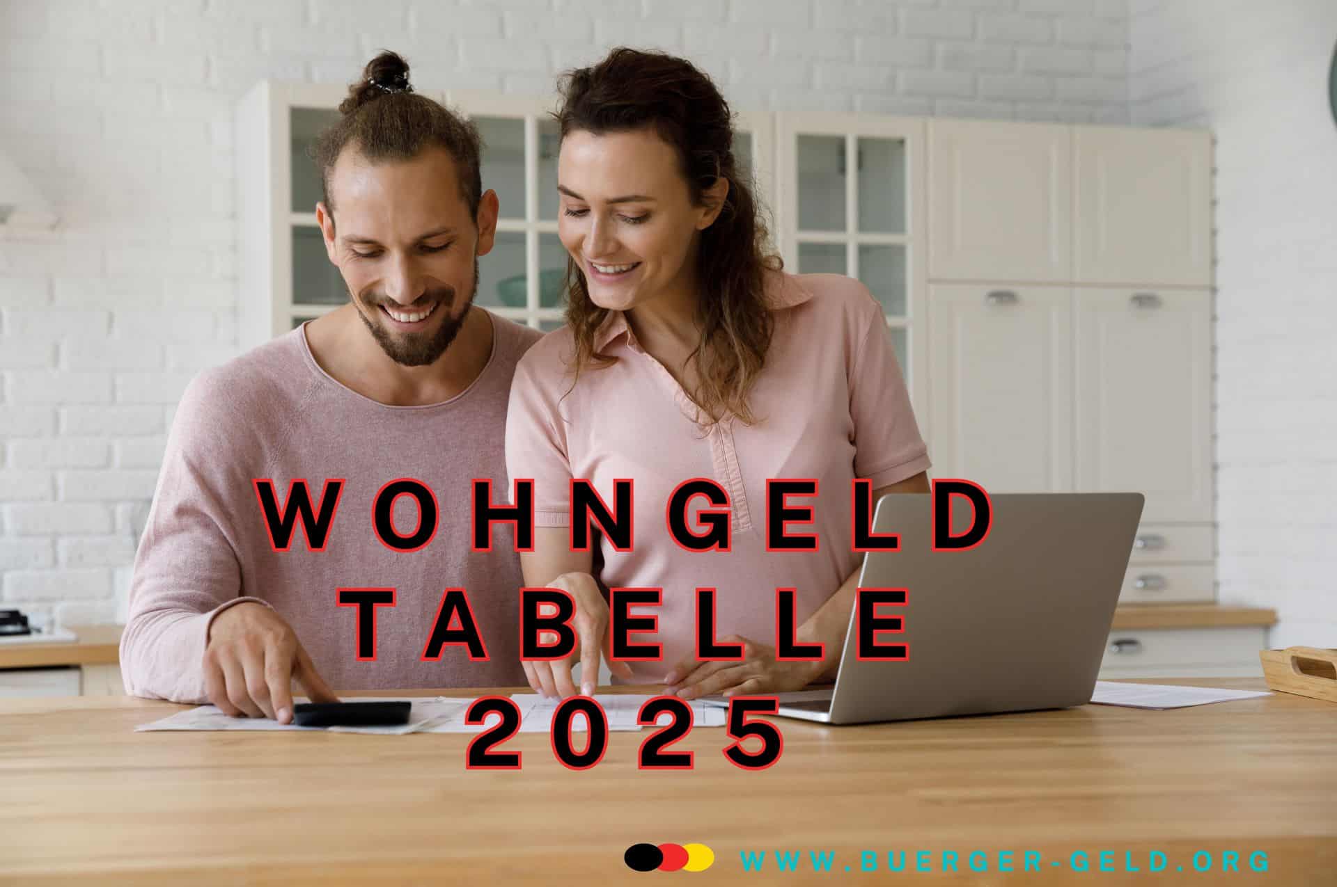 Wohngeld 2025: Tabelle zeigt Erhöhung um 15 Prozent beim Zuschuss zur Miete 2 Mann und Frau rechnen am Taschenrechner