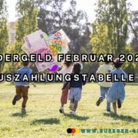 Auszahlung Kindergeld Februar 2025: Tabelle, Termine 4 Kinder laufen spielend über die Wiese