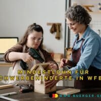 Mindestlohn in der Werkstatt für behinderte Menschen (WfbM): Haben Beschäftigte Anspruch und welche Leistungen erhalten sie? 4 behindertge Frau arbeitet in Werkstatt mit Anleitung