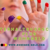 Unterhaltsvorschuss und Wohngeld gleichzeitig beantragen? So funktioniert es! 5 Kind mit bemalten Fingerspitzen