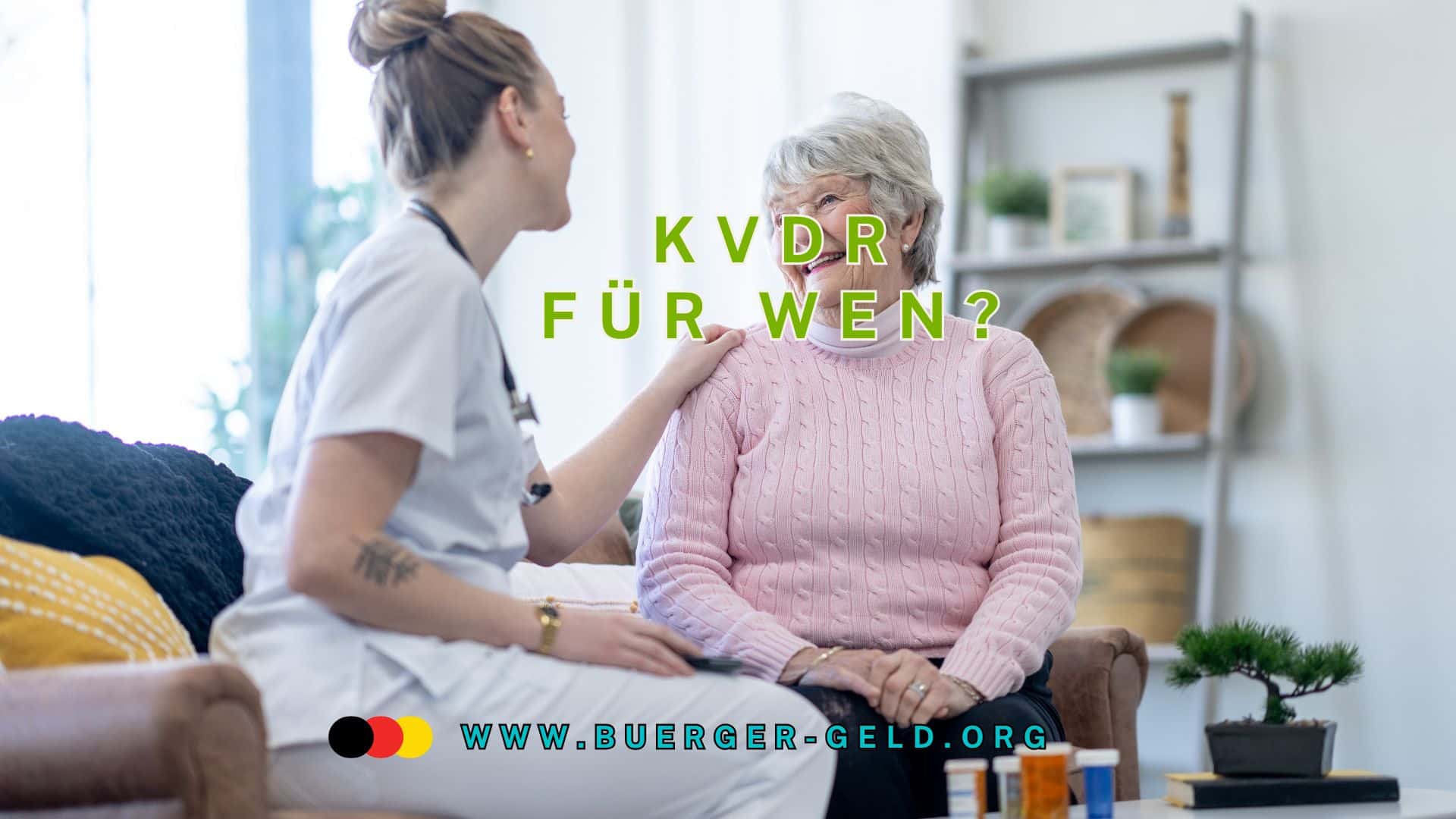 Krankenfachfrau bei Rentnerin