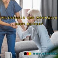Wohngeld und Pflegegeld – Geht beides? 5 Pflegeperson mit pflegebedürftiger Frau zu Hause.