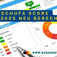 Wie berechnet die Schufa ihren neuen Score 2025 mit welchen Auswirkungen? 4 Blatt mit Kredit-Score