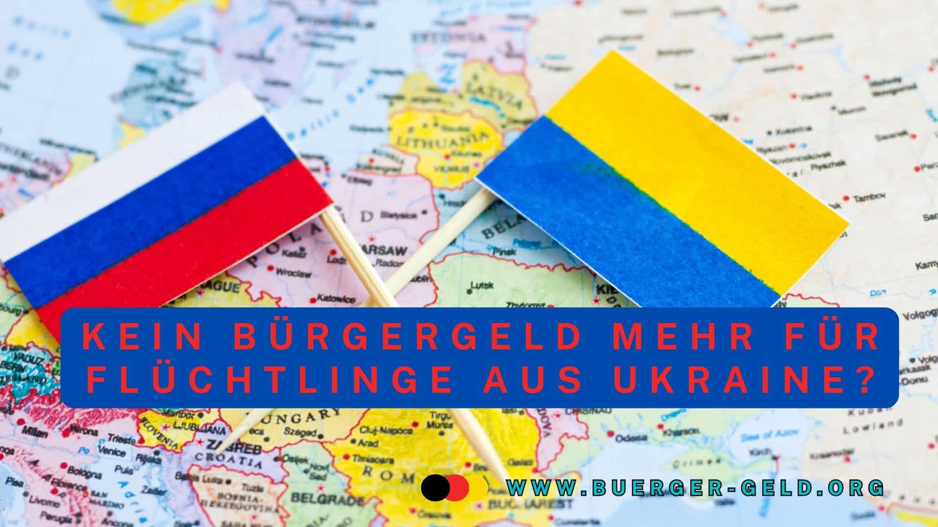 Landkarte mit ukrainischer Flagge