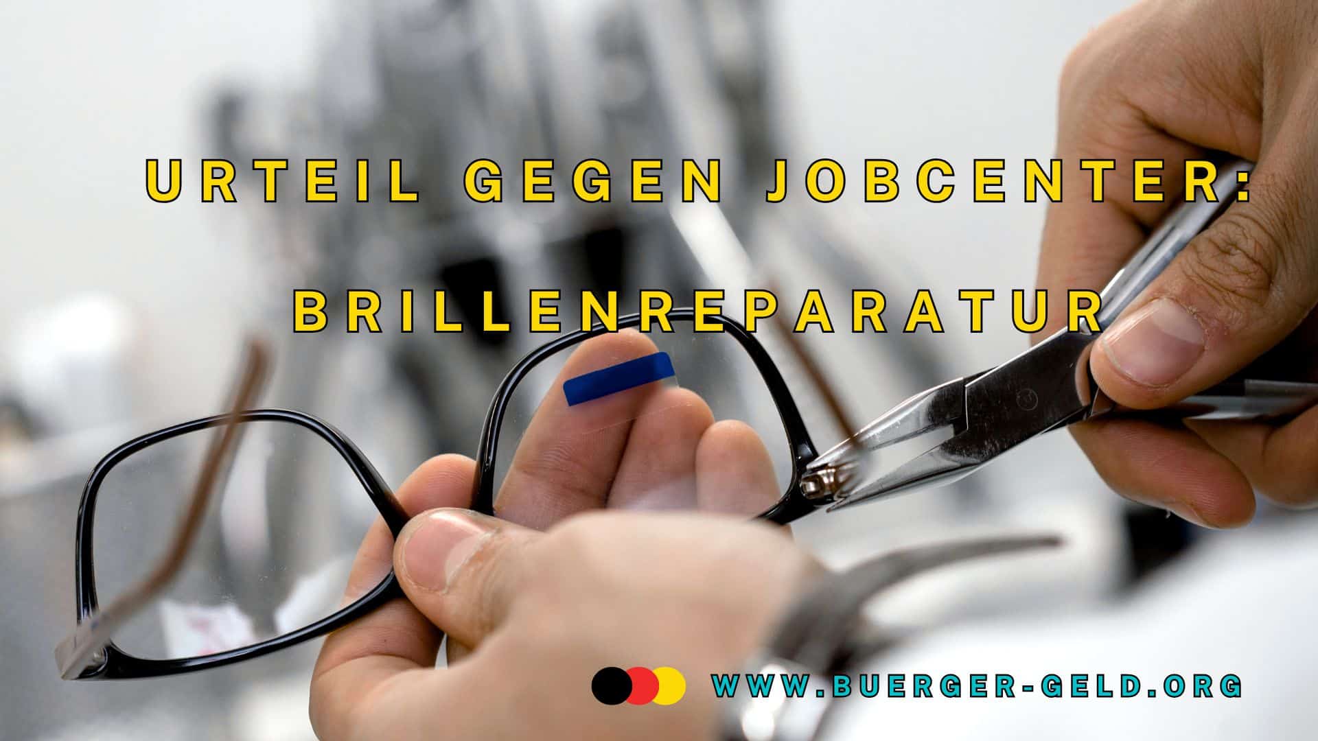 Brille wird mit Zange repariert