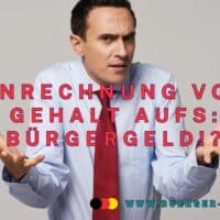 Bürgergeld ergänzend zu Lohn und Gehalt – wie die Anrechnung funktioniert! 4 Mann schaut fragend und ärgerlich