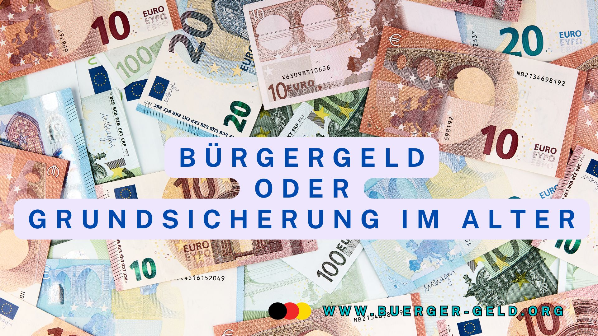 Euro-Scheine verteilt auf Fläche