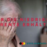 Wer bekommt die niedrigste Rente in Deutschland? – Tabelle nach Jahrgängen 4 ältere Frau hat Hände vor dem Gesicht