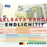 Wann endlich wird der Regelsatz beim Bürgergeld / Grundsicherung erhöht? 2026? 5 Euro Scheine als Stapel