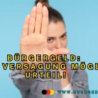 Vollständigen Versagung von Bürgergeld wegen fehlender Mitwirkung - Urteil 4 Frau hebt Armt gestreckt nach vorn