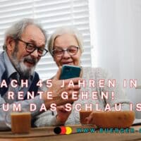 Ist das schlau: nach 45 Jahren in Rente gehen? Das sollten Sie wissen! 4 Rentnerehepaar rechnet clever mit Taschenrechner