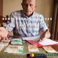Rentenerhöhung 2025: Tabelle mit Auswirkungen für Rentner 4 senior zählt Geld und schaut unzufrieden