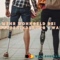 Mehr Wohngeld mit Schwerbehindertenausweis? Freibetrag nutzen! 4 Zwei Männer mit jeweils einem künstlichen Bein