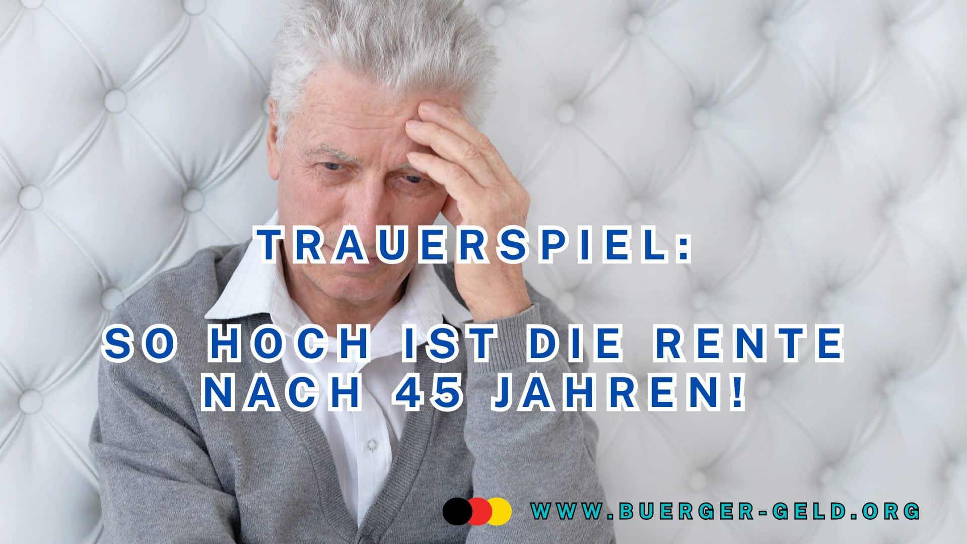 Rentner sitzt traurig