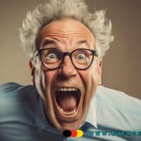 Rente sichern: EU-Richtlinie PSD3 betrifft Millionen – das sollten Sie sofort prüfen 5 Älterer Mann mit grauen, abstehenden Haaren in hellblauem Hemd vor neutralem Hintergrund; unten rechts Logo und Schriftzug „www.buerger-geld.org“ mit Symbolen in Schwarz, Rot und Gelb.