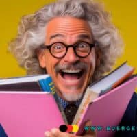 Praxisratgeber: So prüfen Sie Ihren Rentenzuschlag im Juli 2025 und reagieren bei Problemen richtig 4 Älterer Mann mit grauen, lockigen Haaren liest mehrere bunte Bücher vor einem gelben Hintergrund.