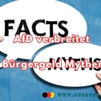 Falschaussagen der AfD zum Bürgergeld – Das aktuelle Interview im Faktencheck 5 Sprechblasen Fakten und Mythen