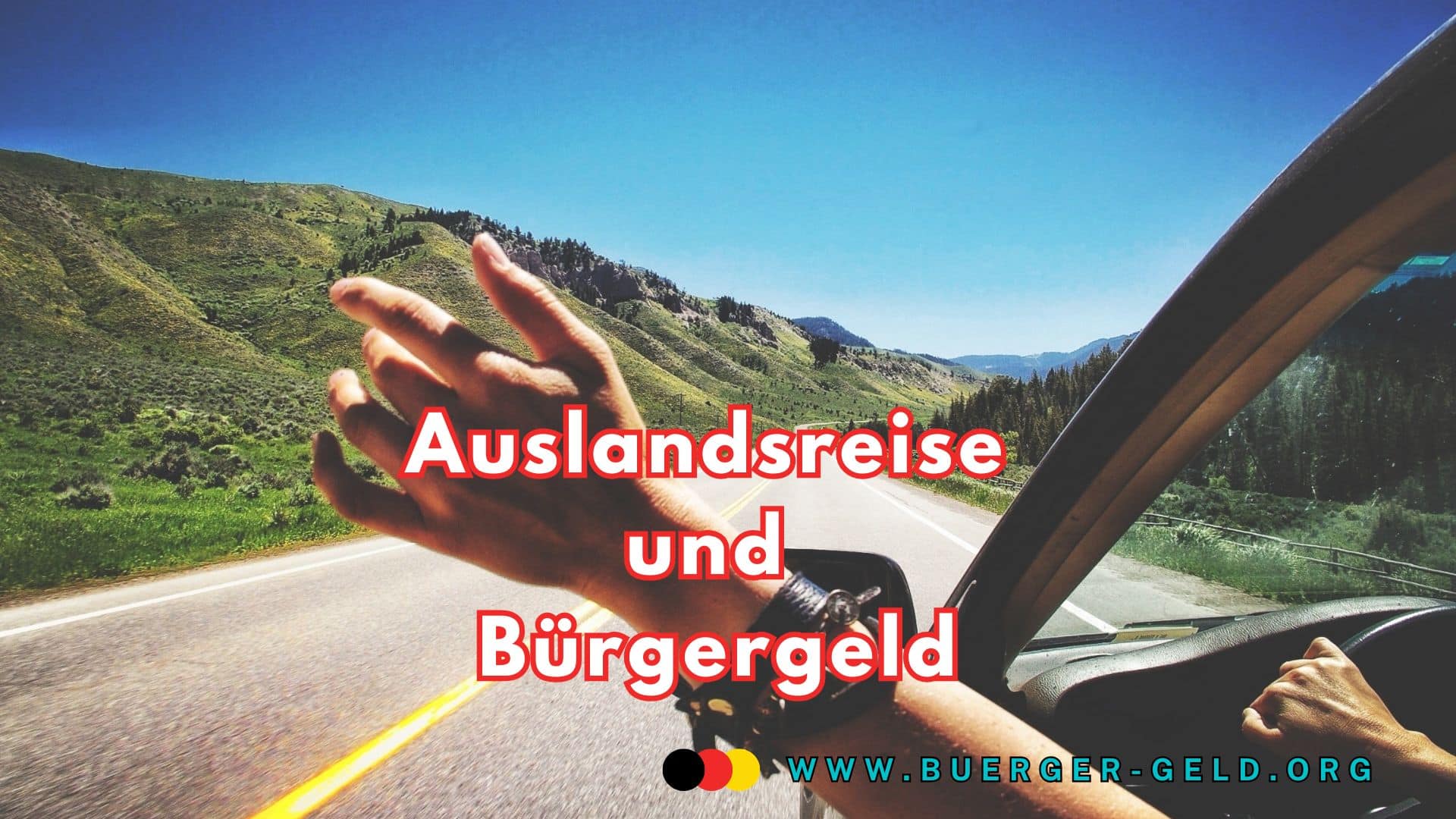 Hand aus Autofenster gestreckt
