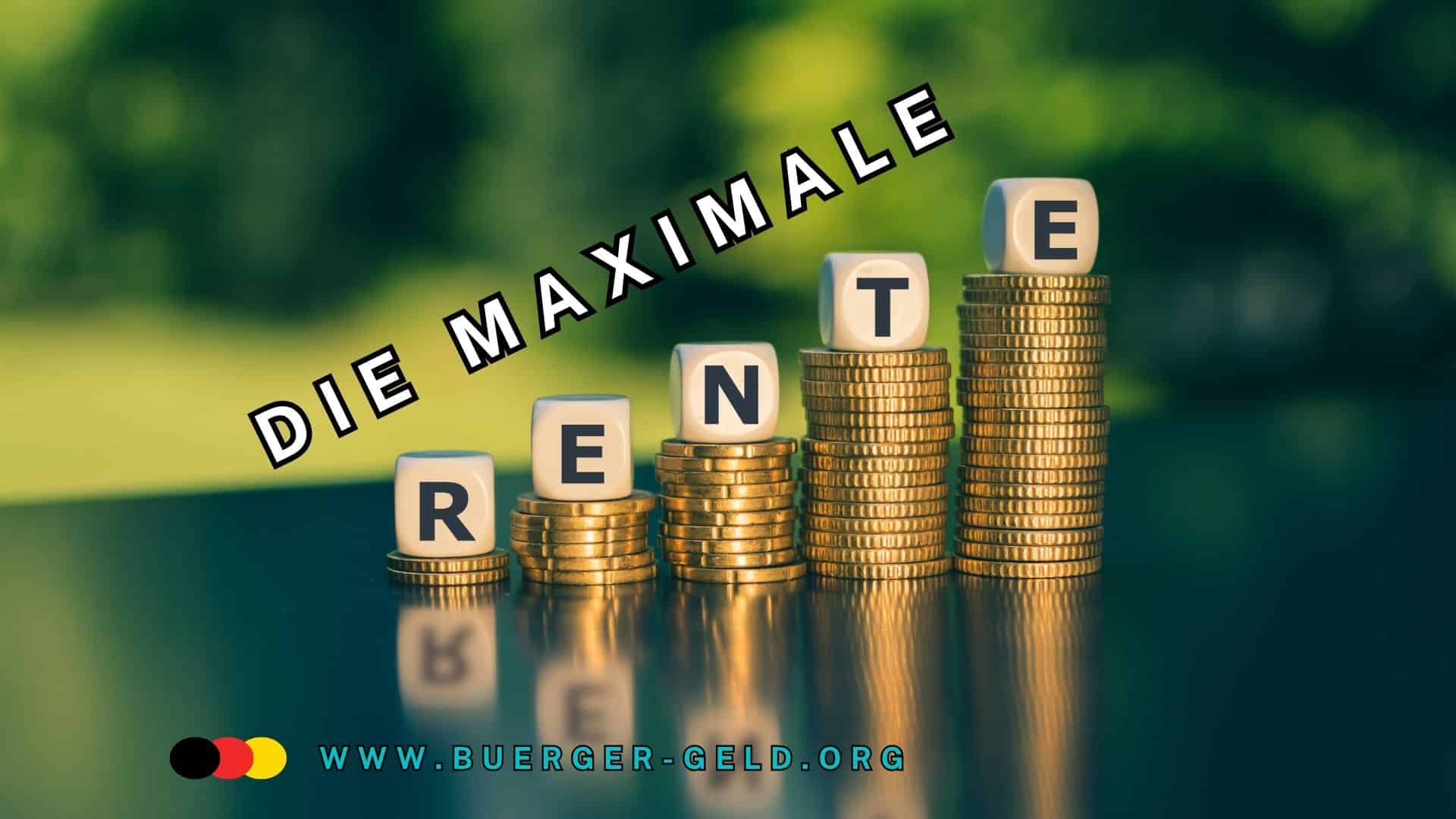 geldstapel mit den Buchstaben für Rente darauf