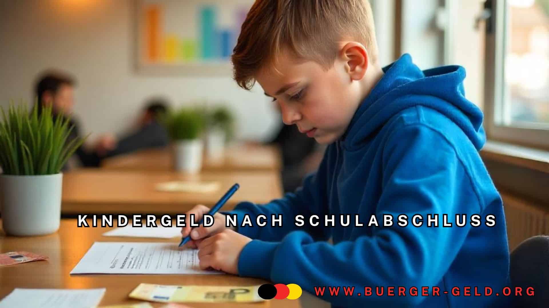 Kind bei der Schulabschlussprüfung