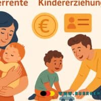 Die Mütterrente (Kindererziehungszeiten): So funktioniert das Rentenplus für Eltern 4 Zeichnung von Mutter und Vater mit spielenden Kindern