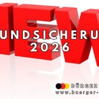 Neue Grundsicherung 2026 - Was Bürgergeld Bezieher erwartet! 4 Das Wort New in rot.