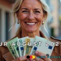 Auszahlung von 300 Euro aufs Konto - hier der Termin mit wichtigen Infos! 5 Frau hält Euro-Scheine in der Hand und lächelt