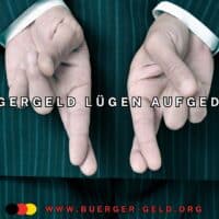 Diese Lügen kursieren über die Grundsicherung für Arbeitsuchende (Bürgergeld) – Für soziales Leben e.V. deckt Vorurteile auf! 5 Mann im Anzug kreuzt die Finger hinter dem Rücken
