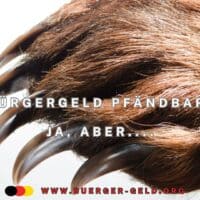 Bürgergeld (Grundsicherung): pfändbar, aber dennoch vor Pfändung geschützt 5 Krallen mit brauner Tatze