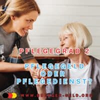 Pflegegrad 2: Pflegegeld oder Pflegedienst wählen? Oder geht beides? 5 Tochter legt ältere Muttter zu Hause den Arm auf die Schulter