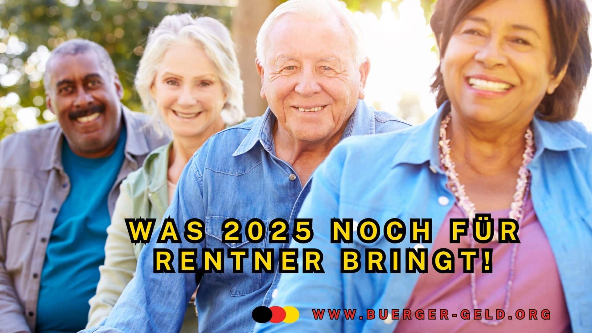 Renterinnen und Rentner lächeln