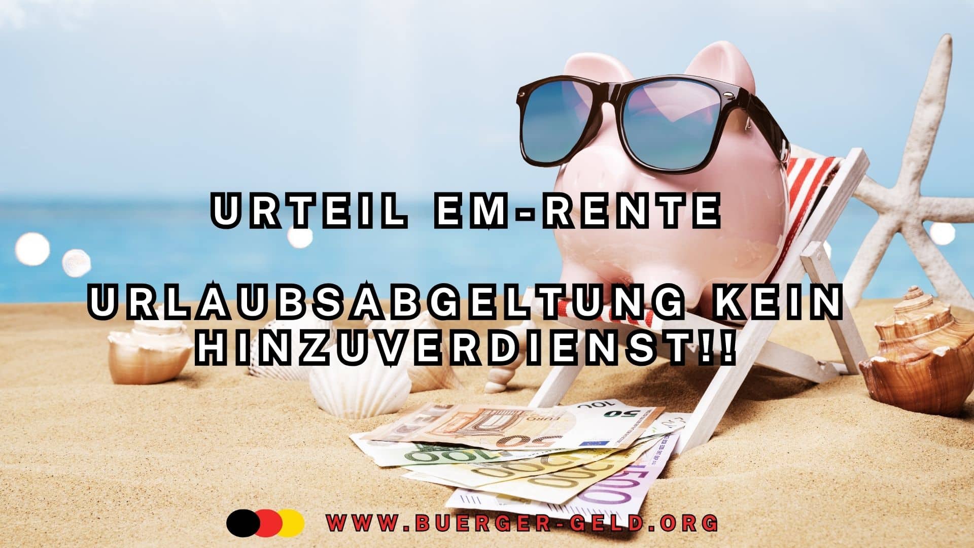 Urlaubszenario mit Sparschwein mit Sonnerbrille und Euroscheinen