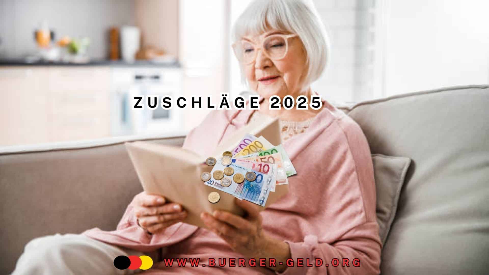 Rentnerin liest ein Buch mit Geldscheinen auf dem Titel