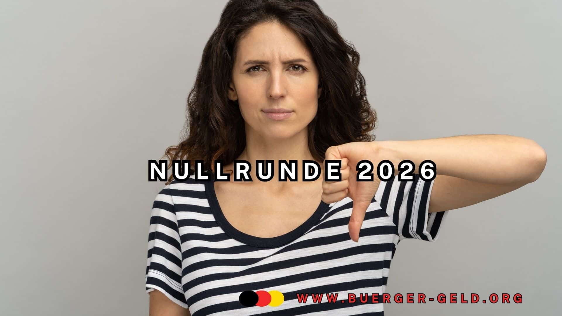 Frau zeigt Daumen nach unten