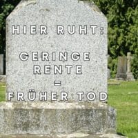 Statistik belegt Zusammenhang: Wer wenig Rente bekommt, lebt kürzer – die große Übersichtstabelle 4 Statistik: geringe Rente - früher Tod