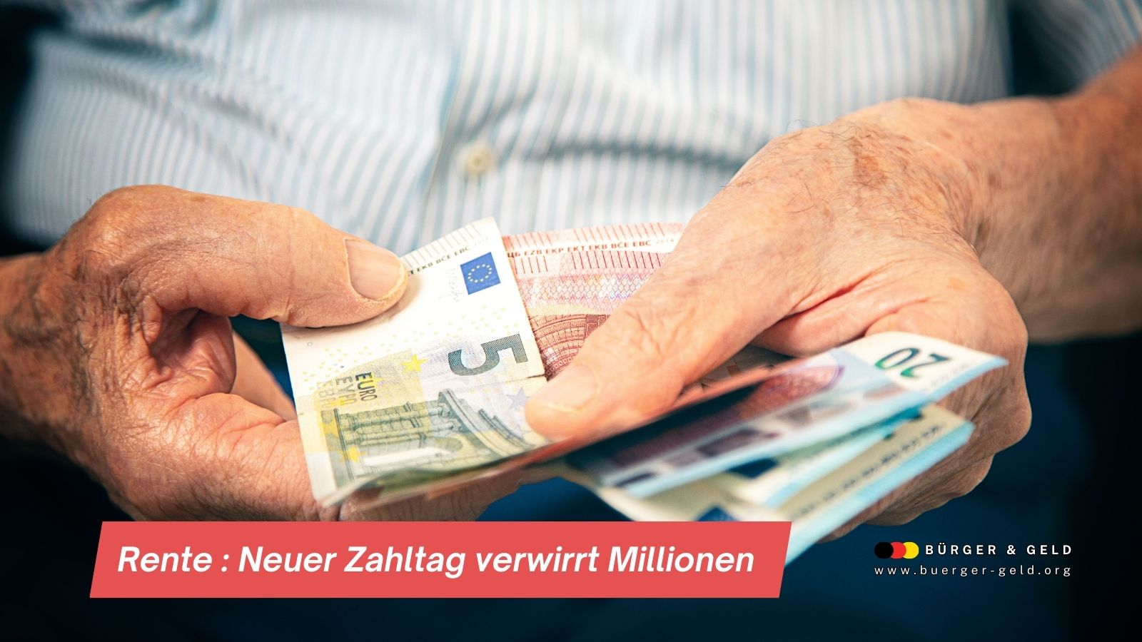 Hände halten Geldscheine, Rententhema