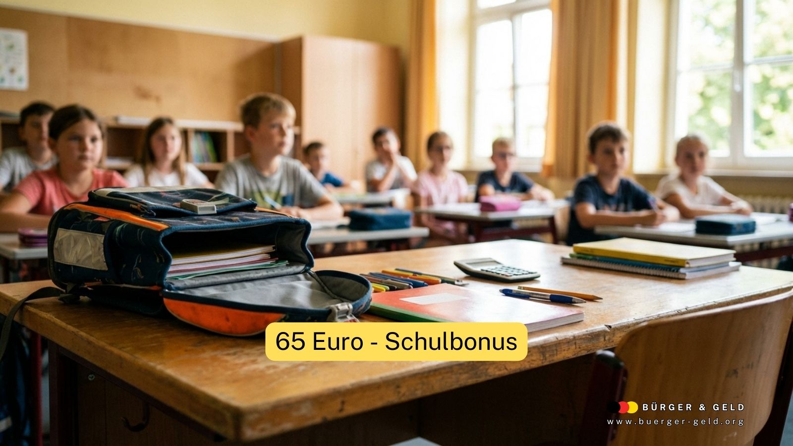 Schulbonus 2026: 65 Euro pro Kind für Schulmaterial – wer jetzt Anspruch hat