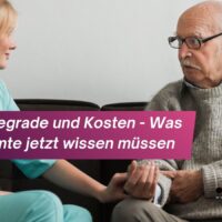 Pflegegrade und Kosten - Was Beamte jetzt wissen müssen 4 Pflegekraft hält die Hand eines Beamten.