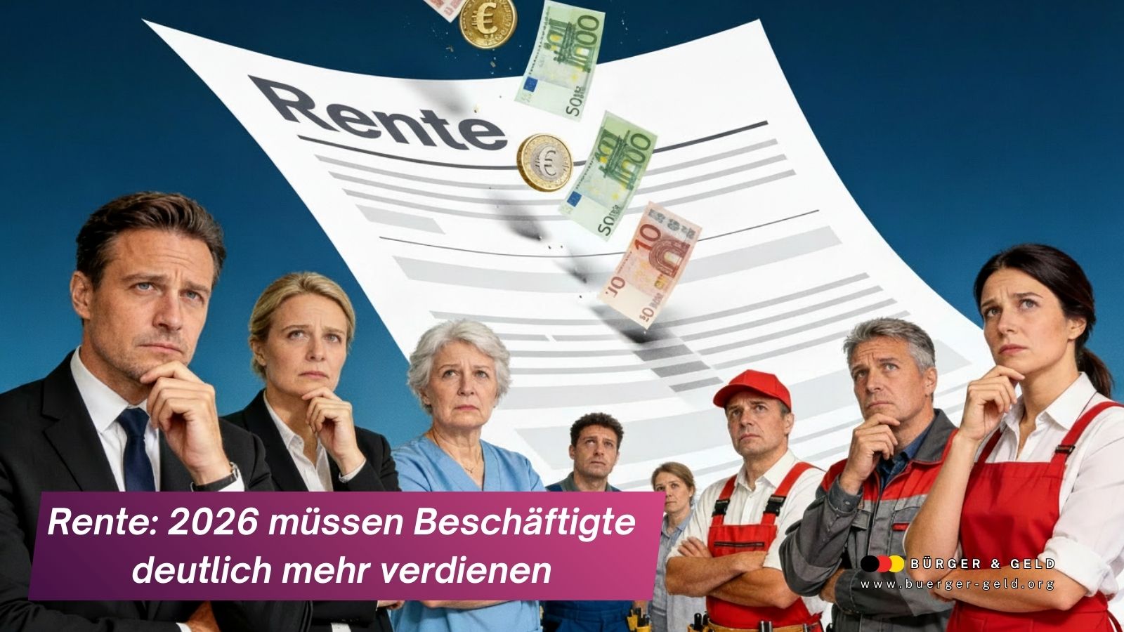 Rente unter Druck: 2026 müssen Beschäftigte deutlich mehr verdienen, um volle Rentenpunkte zu erhalten
