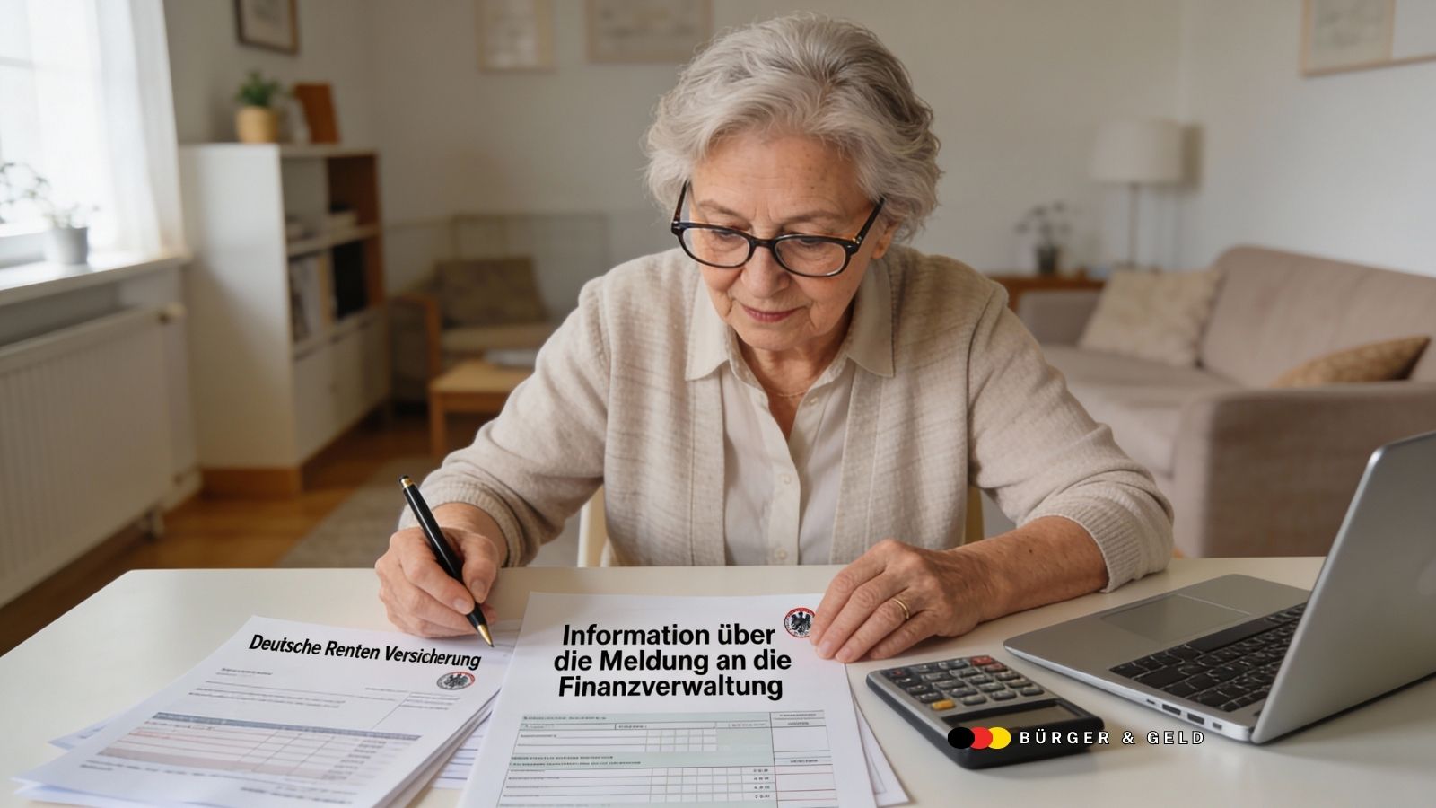 Information über die Meldung an die Finanzverwaltung