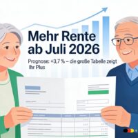 Mehr Rente ab Juli 2026: Große Tabelle zeigt, wie viel Plus Sie erwarten können 5 Rentenerhöhung Juli 2026: Prognose