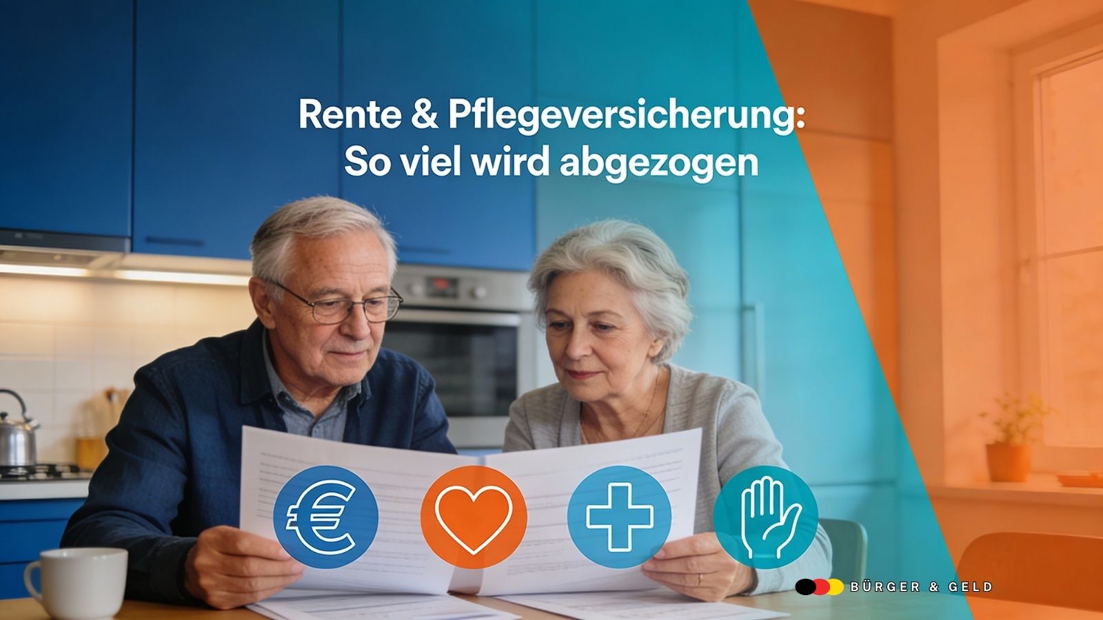 Rente minus Kranken- und Pflegeversicherung