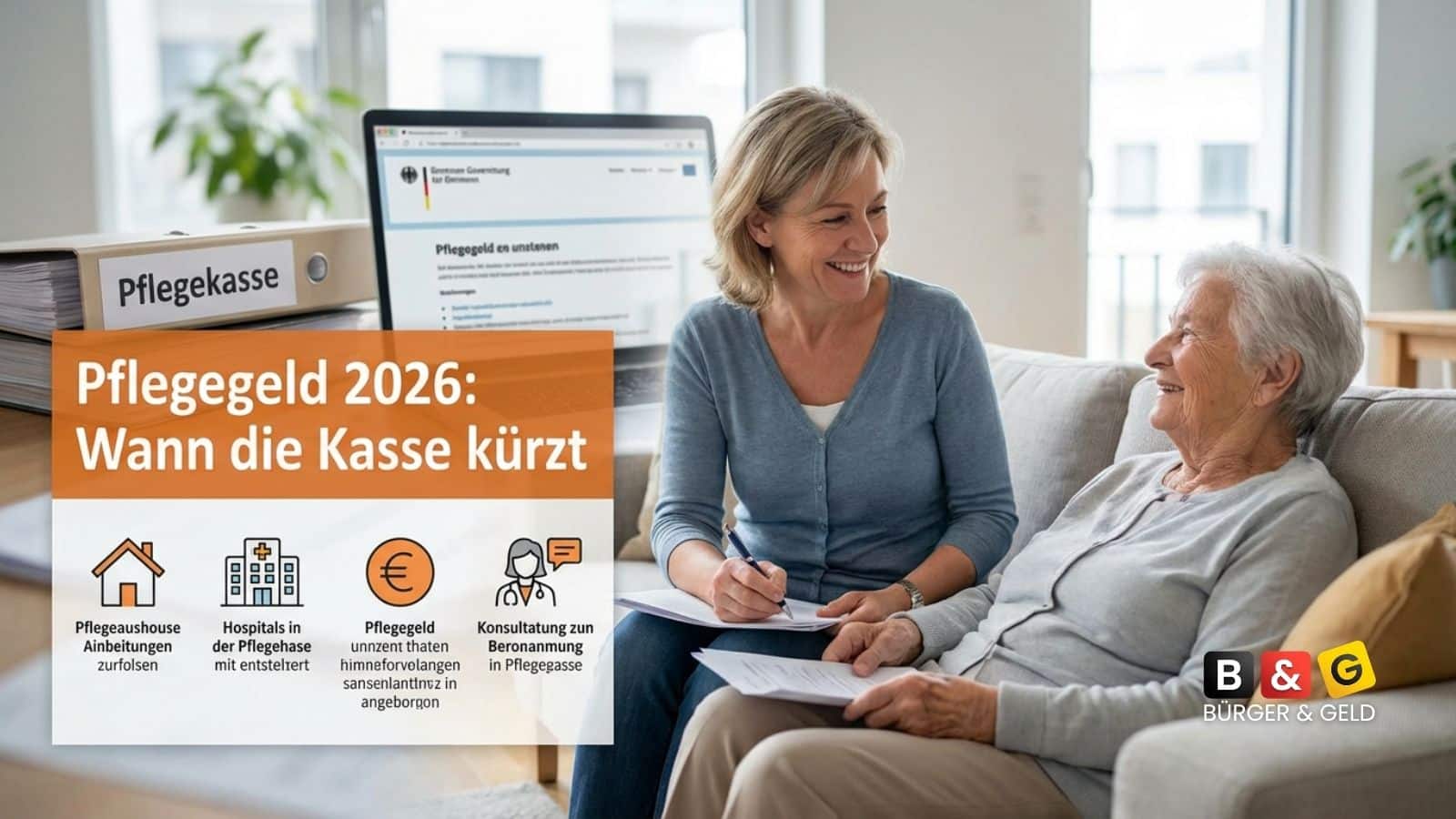 Pflegegeld 2026: Wann die Kasse kürzt, ruhen lässt oder stoppt