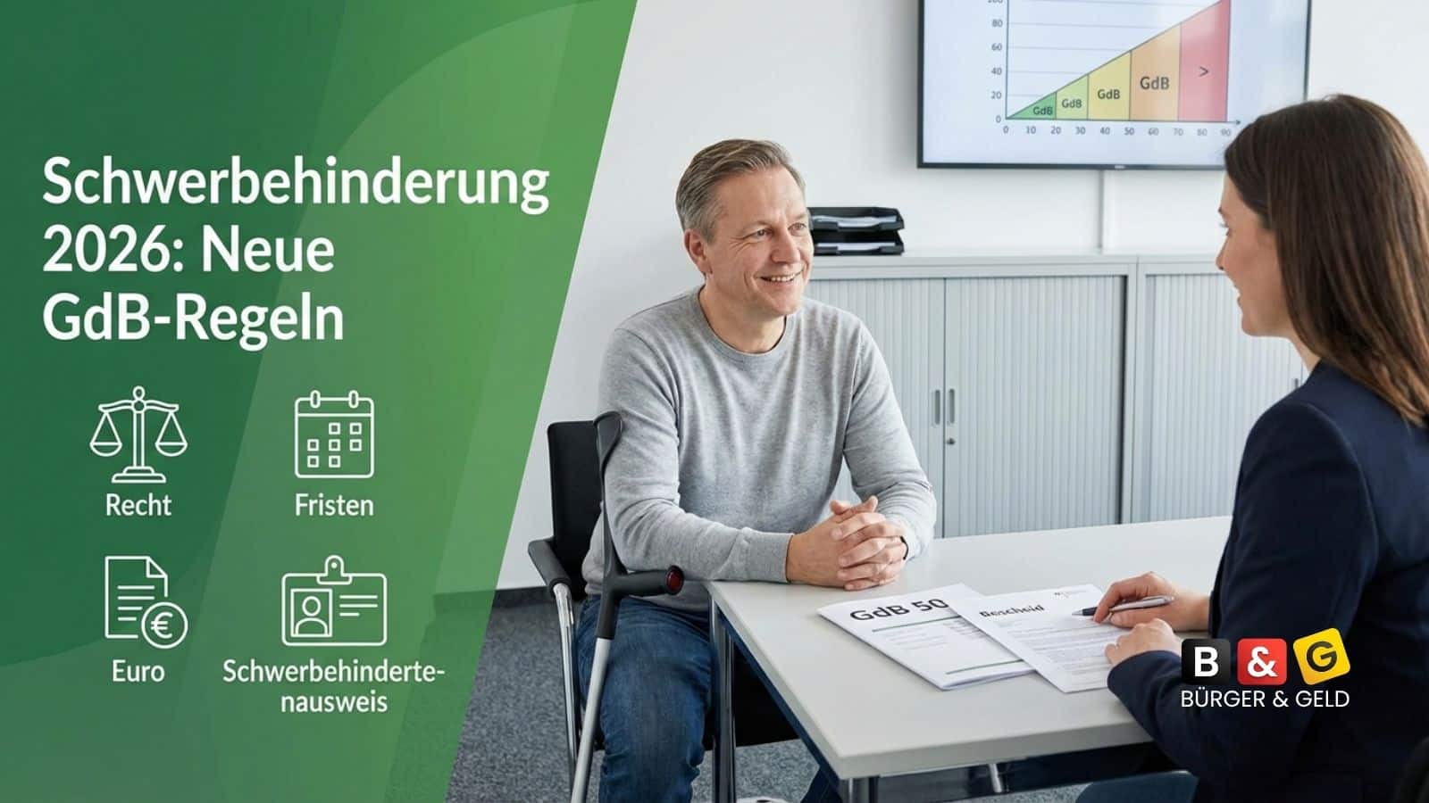 Schwerbehinderung 2026: Neue GdB‑Regeln, Finanzen und Rente